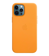 Læder-etui med MagSafe til iPhone 12 Pro Max – californisk valmue